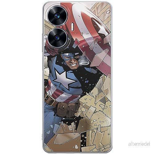 ERT GROUP mobiltelefonfodral för Realme C55 originalt och officiellt licensierat Marvel mönster Capitan America 021 optimalt anpassad till formen på mobiltelefonen, fodral tillverkad av TPU plast 5905511876647