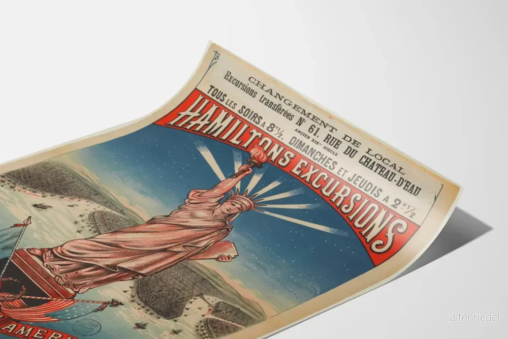 Vintageaffisch Hamiltons Excursions Frihetsgudinnan - Bild 3