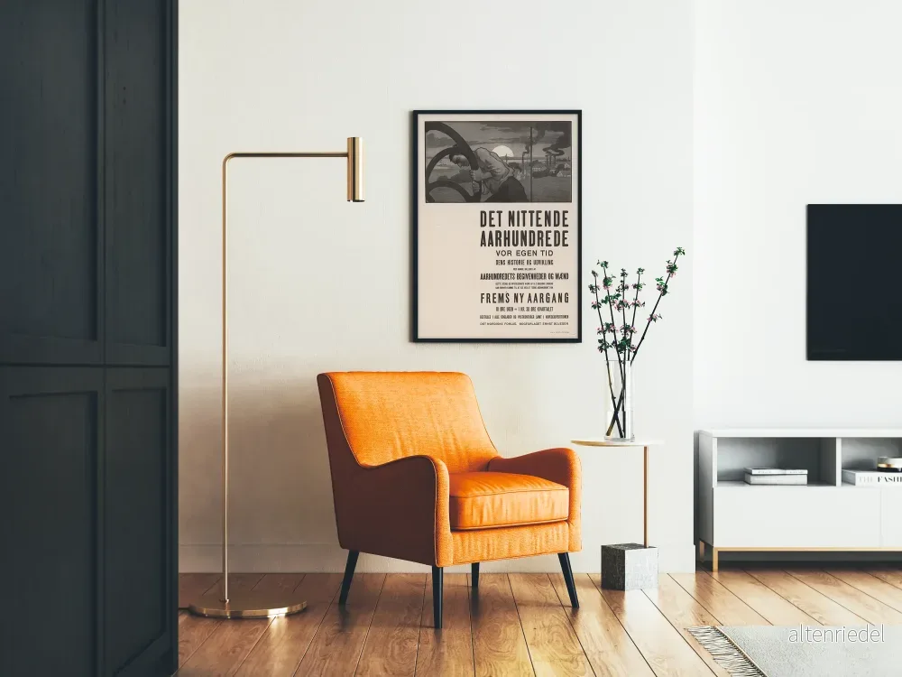 Vintage industriell dansk poster med arbetare och fabrik - Bild 2