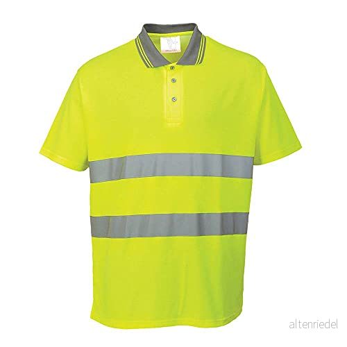 Portwest S171 Bomulls Comfort Pikétröja, Regelbunden, Gul, Storlek M 5036108216659