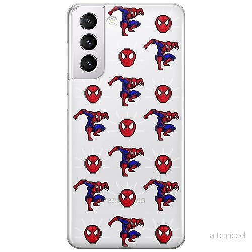 ERT GROUP mobiltelefonfodral för Samsung S21 originalt och officiellt licensierat Marvel mönster Spider Man 025 optimalt anpassad till formen på mobiltelefonen, gedeeltelijk transparant 5905795001155