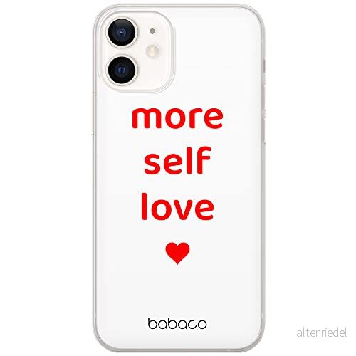ERT GROUP mobiltelefonfodral för Apple Iphone 12 Mini originalt och officiellt licensierat Babaco mönster More self love 001 Vit anpassad till formen på mobiltelefonen, fodral tillverkad av TPU plast 5903932914139
