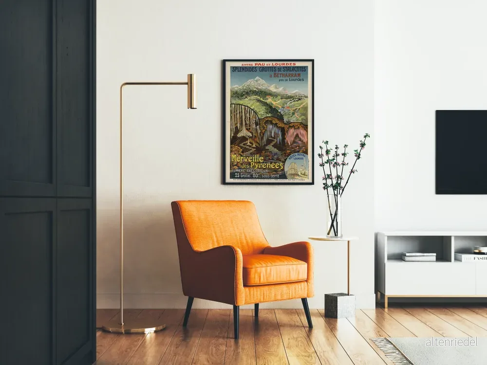 Vintageposter av Grottes de Bétharram, Pyrrarnas underverk - Bild 2