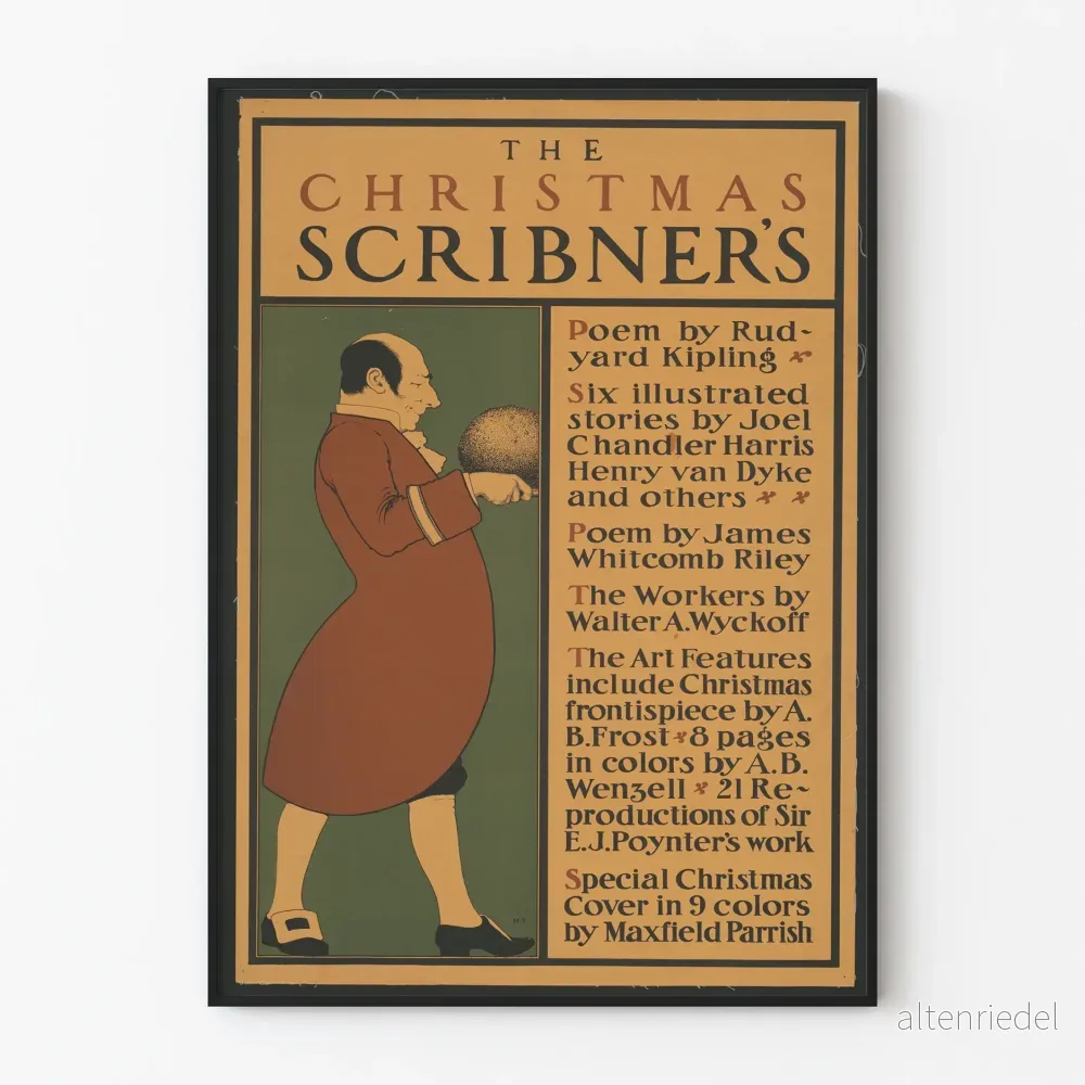 Vintageposter The Christmas Scribner's för väggdekoration
