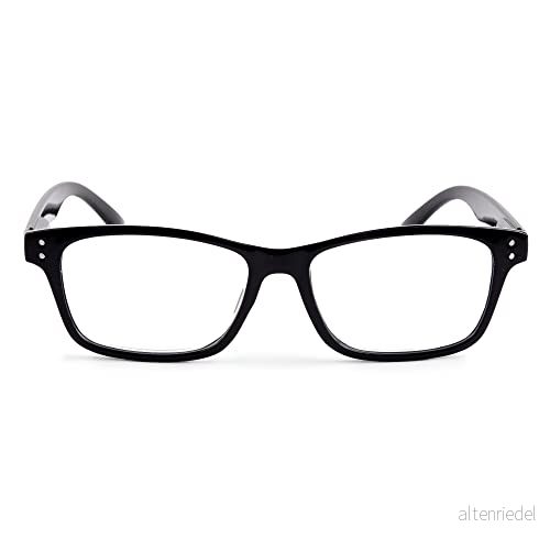 Contacta, Element, läsglasögon för män och kvinnor, praktiska varje ansikte, fyrkantig ram flexstänger, förpackning med glasögonfodral, 26 g 8054529510702