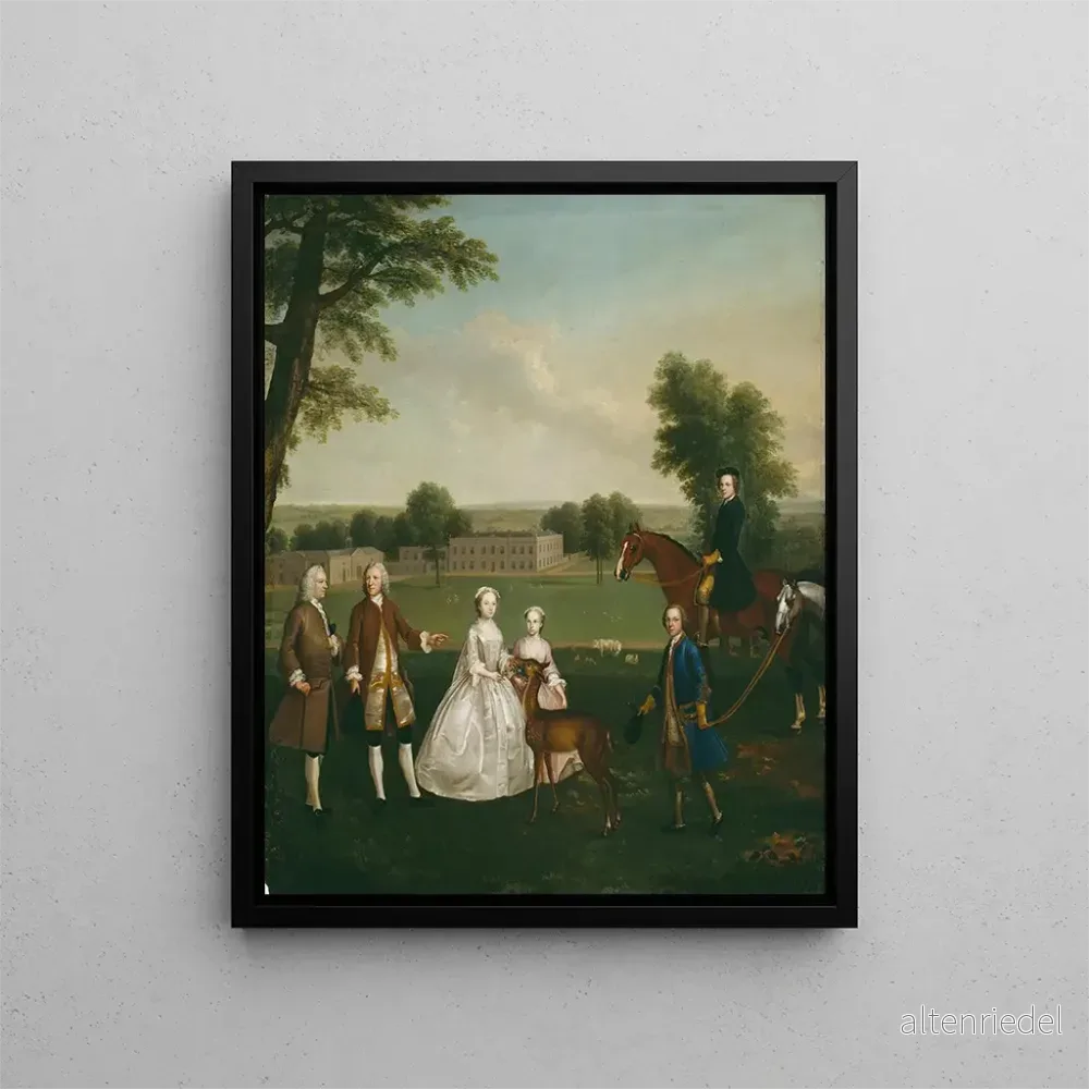 Målning Thomas Lister och hans familj vid Gisburne Park - Arthur Devis