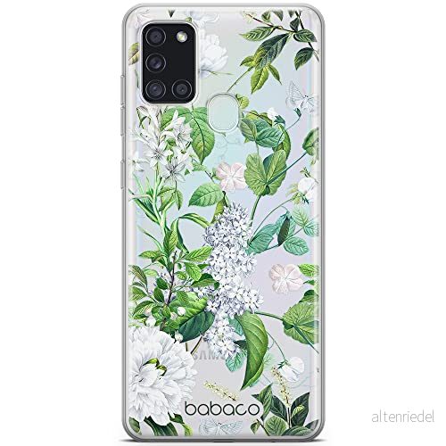 ERT GROUP mobiltelefonfodral för Samsung A21s originalt och officiellt licensierat Babaco mönster Flowers 038 optimalt anpassad till formen på mobiltelefonen, gedeeltelijk transparant 5905131301314