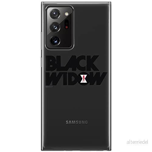 ERT GROUP mobiltelefonfodral för Samsung GALAXY NOTE 20 ULTRA originalt och officiellt licensierat Marvel mönster Black Widow 010 anpassad till formen på mobiltelefonen, gedeeltelijk transparant 5903040355947