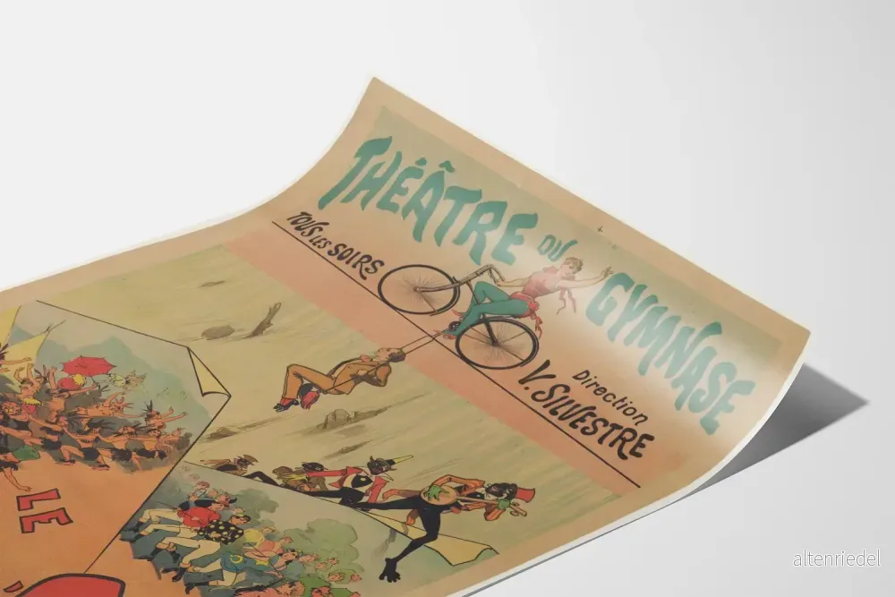 Vintageaffisch för Théâtre du Gymnase - Le Pays de l'Or - Bild 3