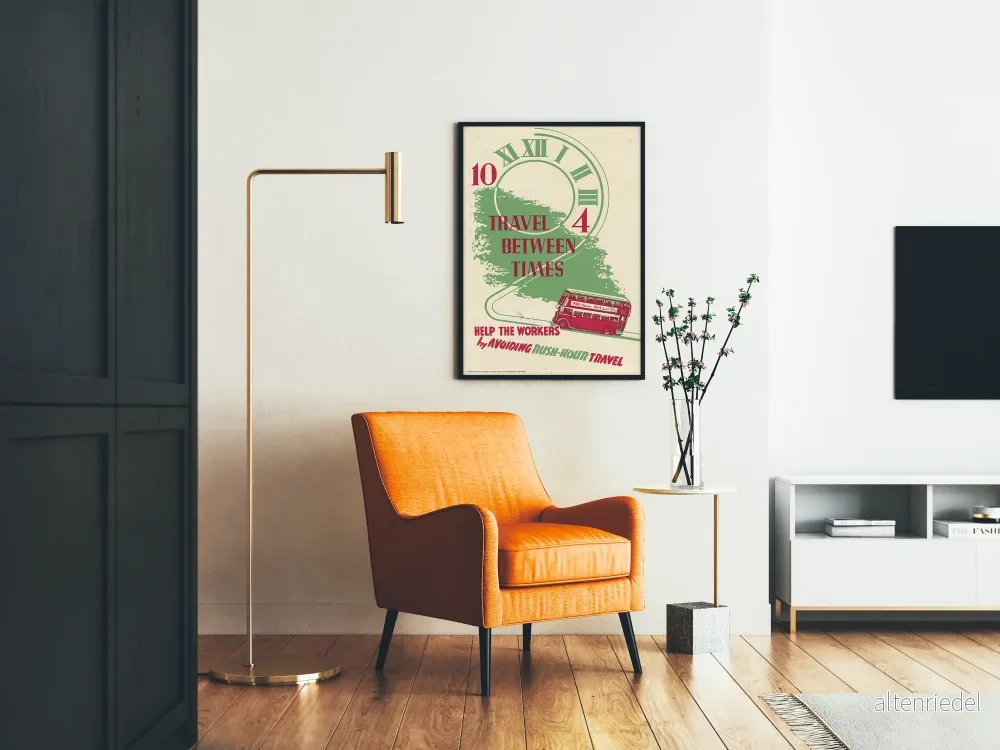 Vintageposter undvik rusningstid för att hjälpa arbetare - Bild 2