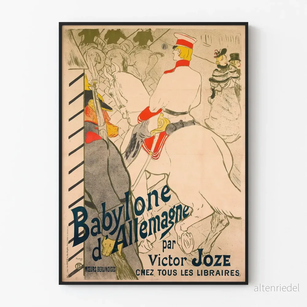 Vintageposter av Babylon från Tyskland - Retro väggdekoration