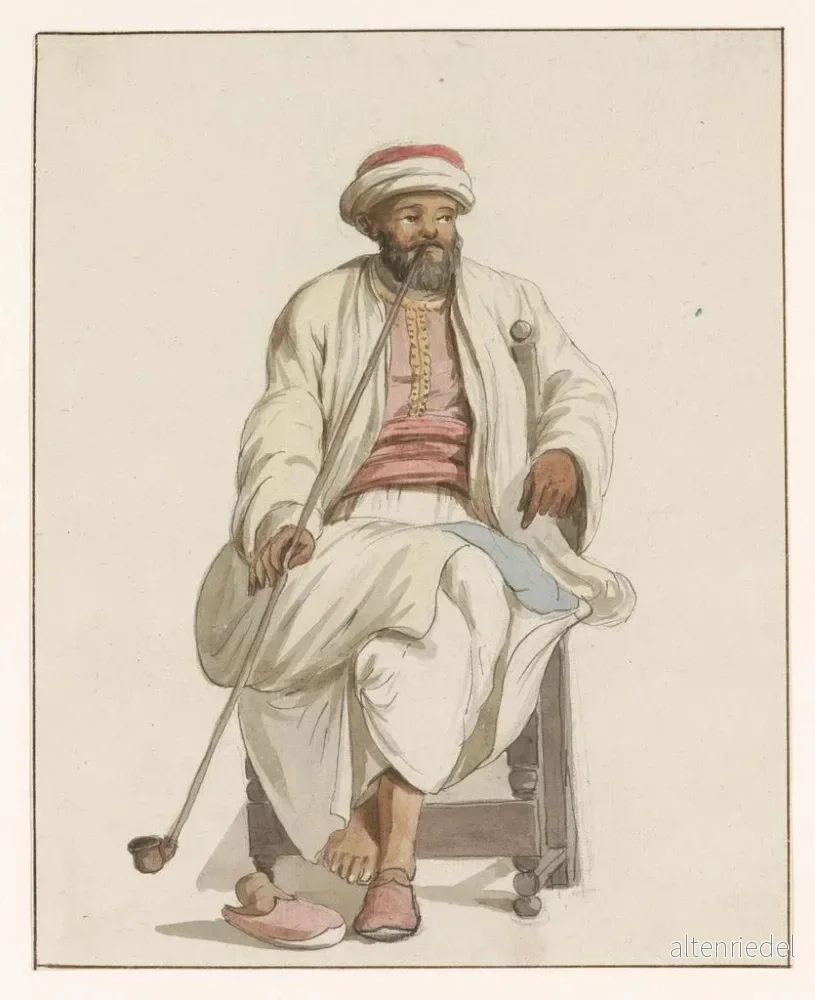 Målning Kadi des esclaves turcs à Malte - Abraham Louis Rodolphe Ducros | Konsttryck - Bild 2