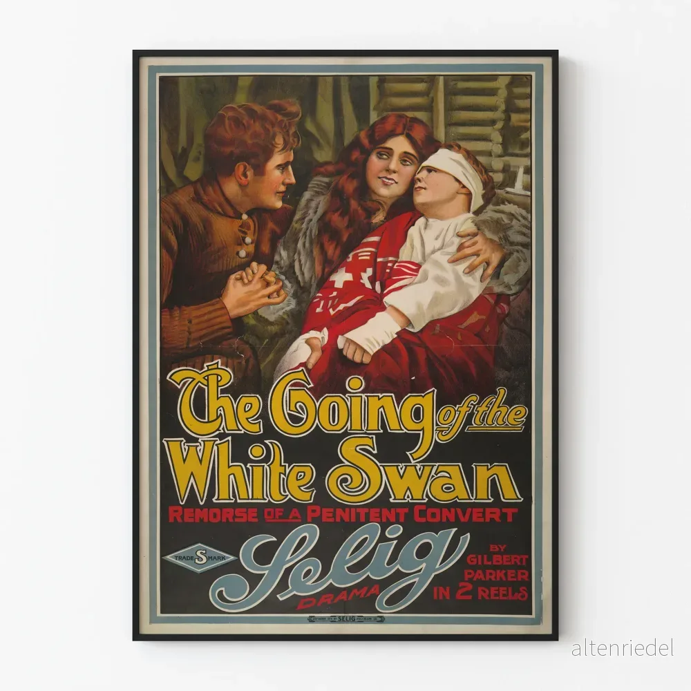 Gammal filmposter The Going of the White Swan - Vintage väggdekoration