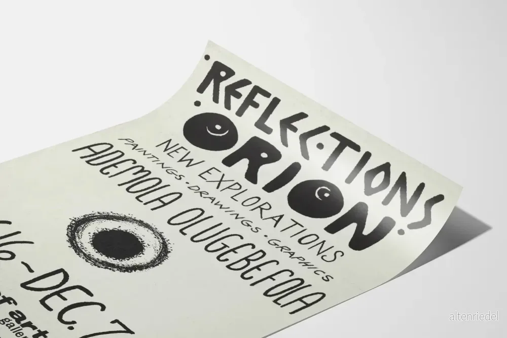 Utställningsposter Reflections Orion av Ademola Olugebefola - Bild 3