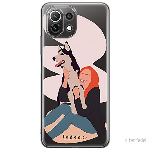 ERT GROUP mobiltelefonfodral för Xiaomi 11 LITE 4G/5G originalt och officiellt licensierat Babaco mönster Dogs 004, gedeeltelijk transparant 5905131040169