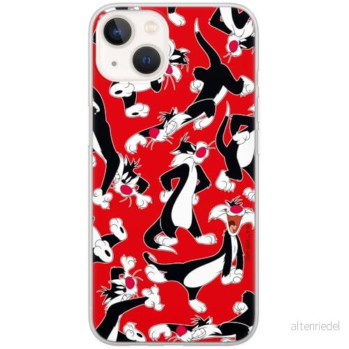 ERT GROUP mobiltelefonfodral för Iphone 13 MINI originalt och officiellt licensierat Looney Tunes mönster Sylvester 006 optimalt anpassad till formen på mobiltelefonen, fodral tillverkad av TPU plast 5905511650346