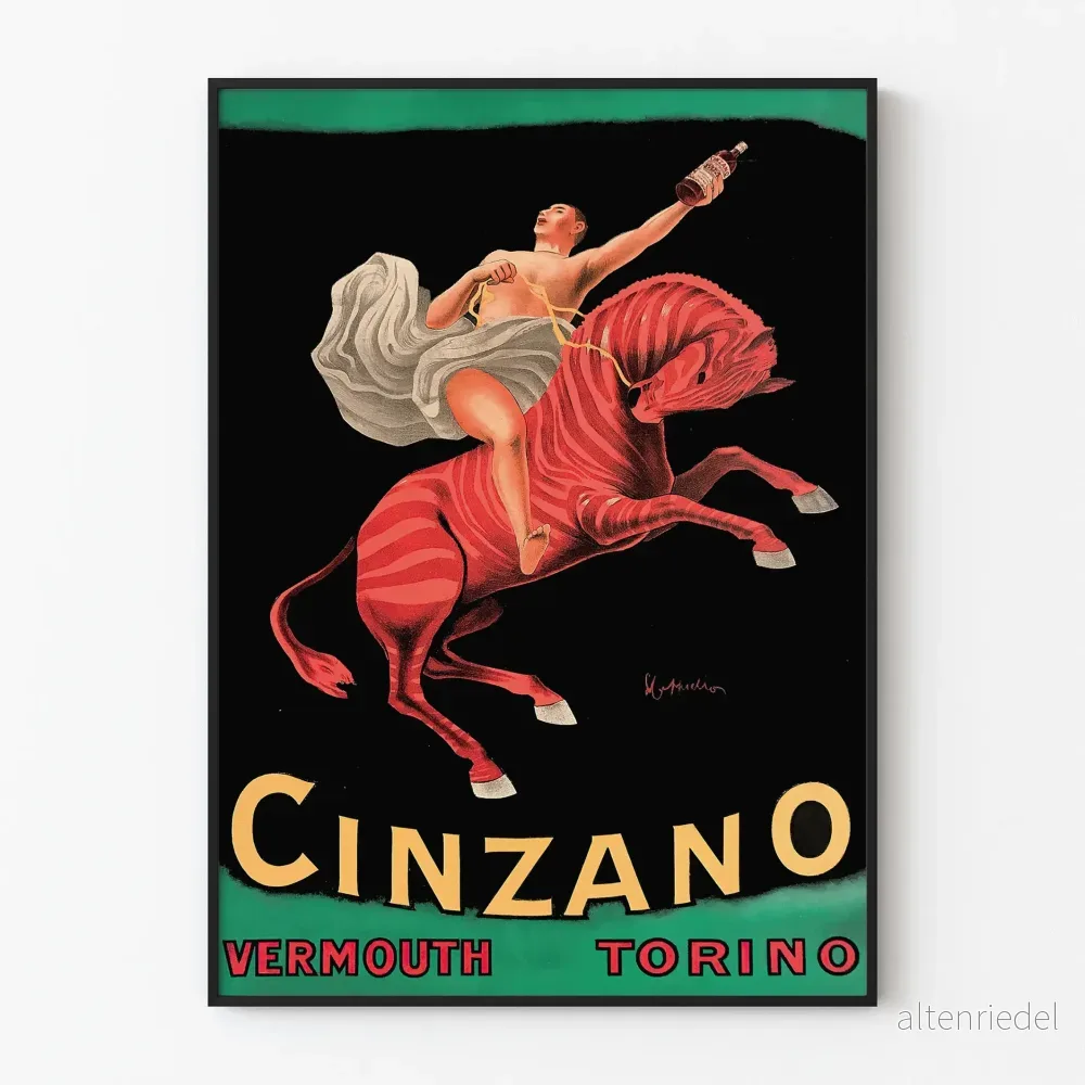 Vintageaffisch Cinzano Vermouth Torino dekorativ