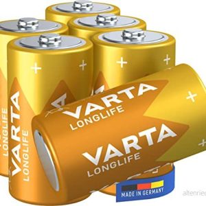 VARTA Longlife C (LR14) är ett alkaliskt batteri i 6 idealisk för fjärrkontroll radio väckarklocka och klocka 4008496572748