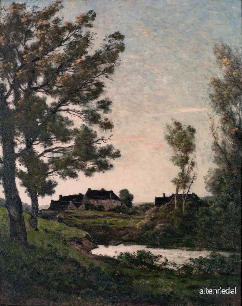 Målning La Rigole Saint - Privé - Henri - Joseph Harpignies | Konsttryck - Bild 2