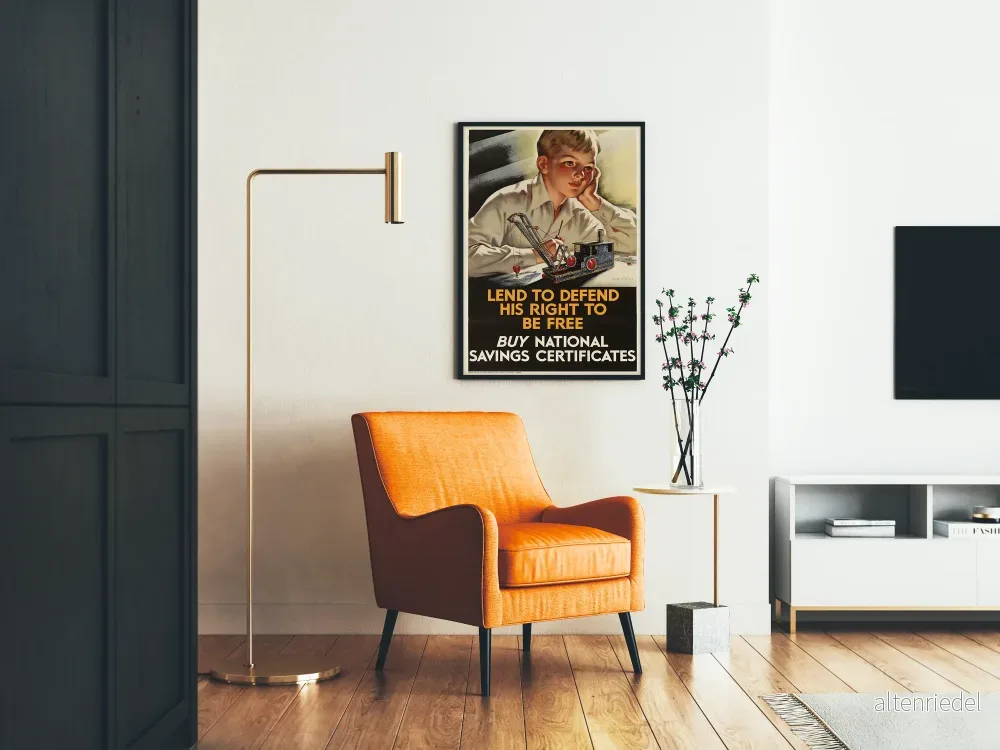 Vintage poster för väggdekoration - Kampanj för nationella sparcertifikat - Bild 2