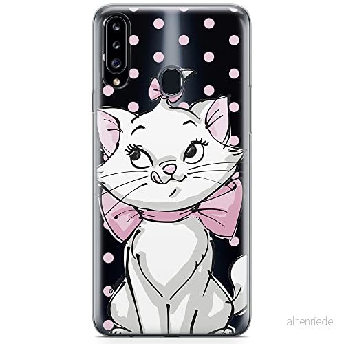 ERT GROUP mobiltelefonfodral för Samsung A20S originalt och officiellt licensierat Disney mönster Marie 002 optimalt anpassad till formen på mobiltelefonen, gedeeltelijk transparant 5904805441677