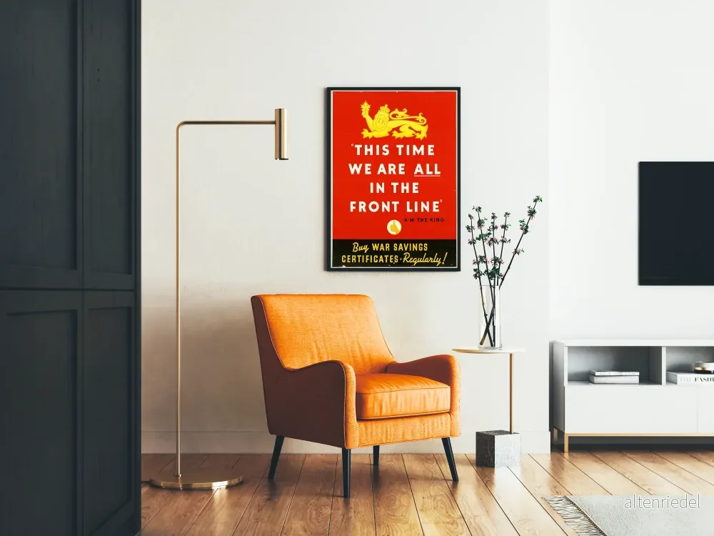 Vintage patriotisk poster som uppmanar till köp av krigsintyg - Bild 2