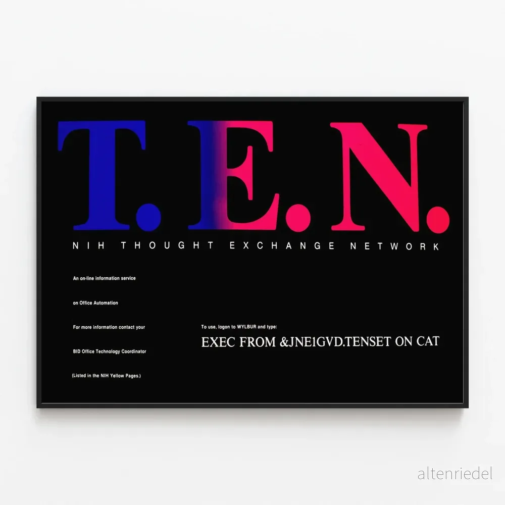 Affisch T.E.N. NIH Thought Exchange Network Design minimalist