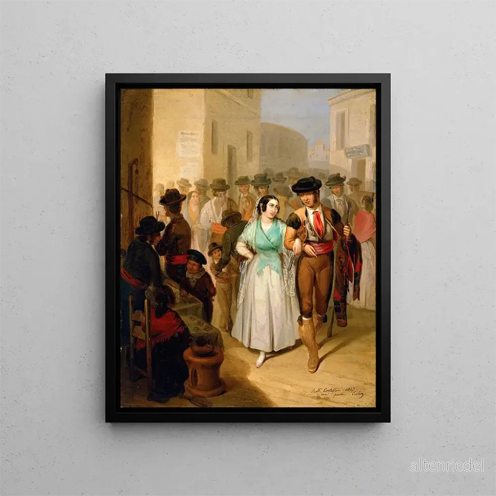 Målning Quitter les arènes - Ángel María Cortellini Hernández | Konsttryck