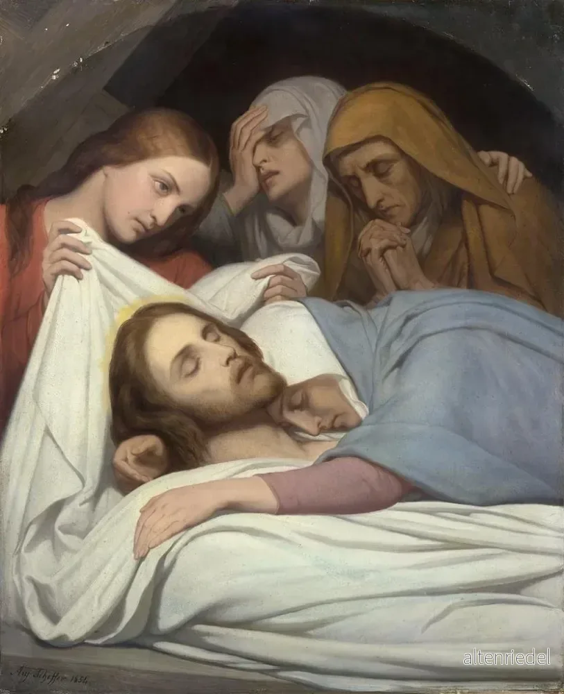 Målning La mise au tombeau - Ary Scheffer | Konsttryck - Bild 2