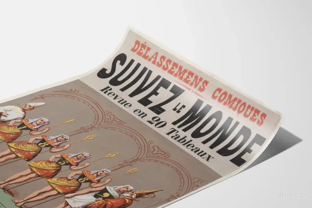 Vintageposter DélaSsements Comiques Följ Världen Tidskrift i 20 Scener - Bild 3