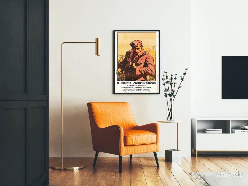 Vintageposter Marche Zadwórzański 1928 för väggdekoration - Bild 2
