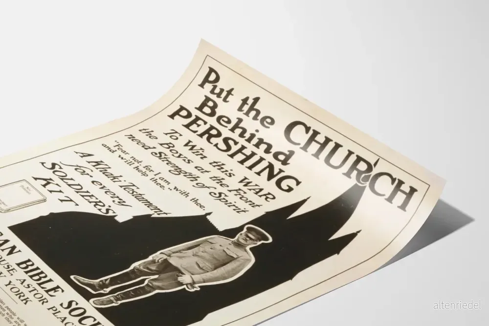 Vintageaffisch Krig och andlighet - American Bible Society - Bild 3