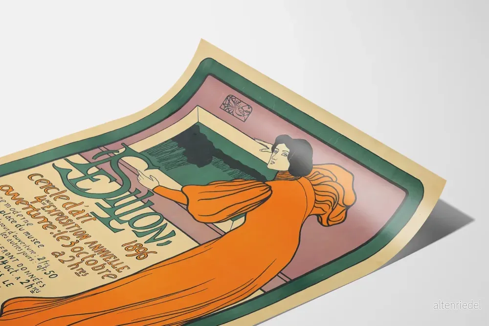 Vintage dekorativ poster för utställningen Le Sillon 1896 - Bild 3