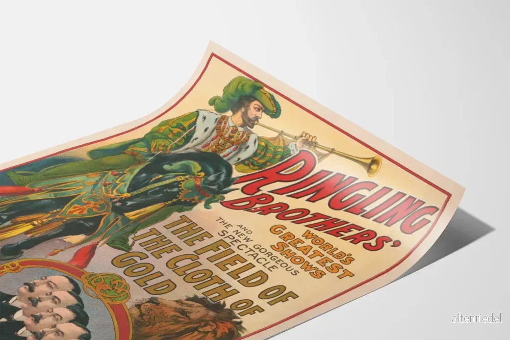 Vintageposter The Field of the Cloth of Gold Ringling Brothers - Bild 3