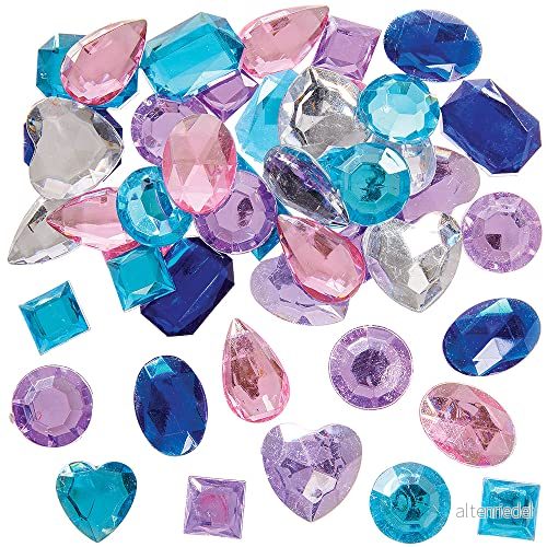 Baker Ross FX362 Stor vinter självhäftande akryljuveler 120 pack, barnkonst och hantverk, ädelstensklistermärken för barn, julklistermärken, utsmyckningar hantverk 5063067002061