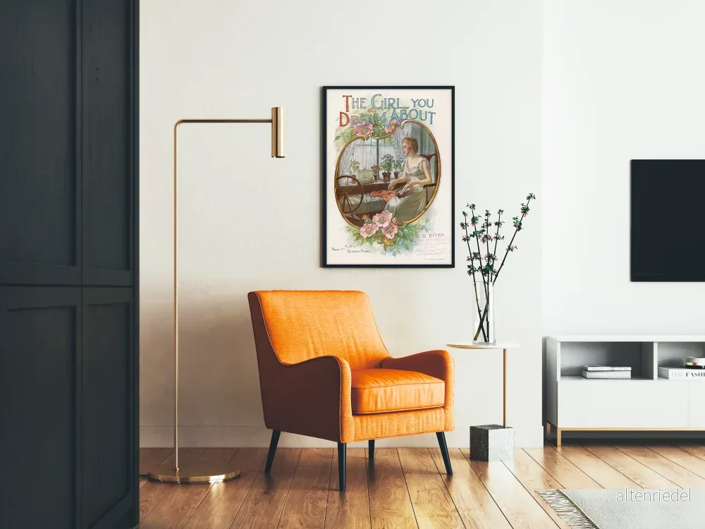 Vintageposter The Girl You Dream About - Romantisk väggdekoration - Bild 2