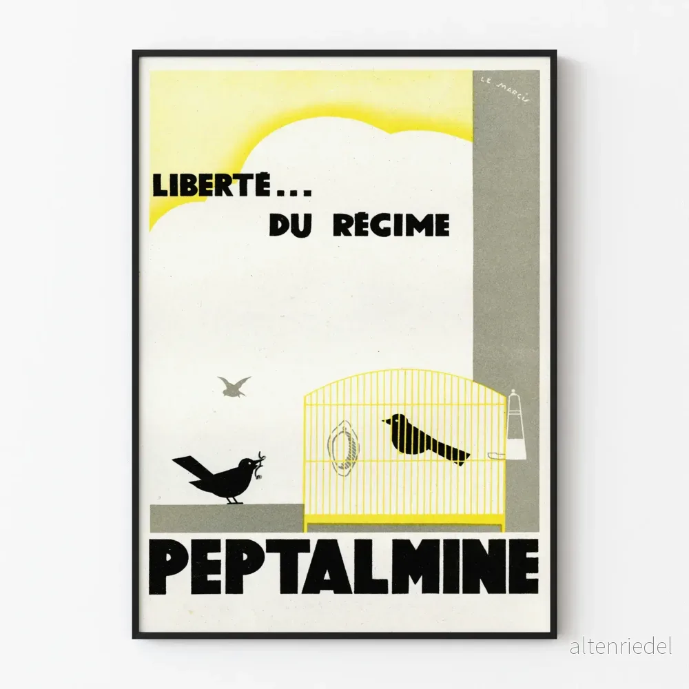 Vintageposter Peptalmine frihet för dieten väggdekoration