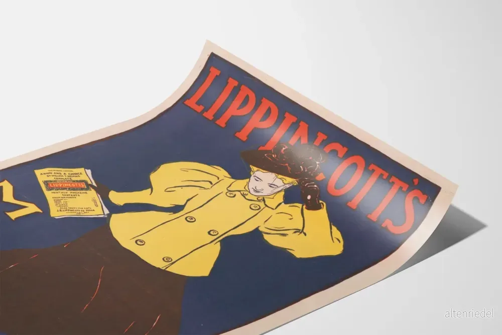 Vintageposter Lippincott's mars för väggdekoration i retrostil - Bild 3