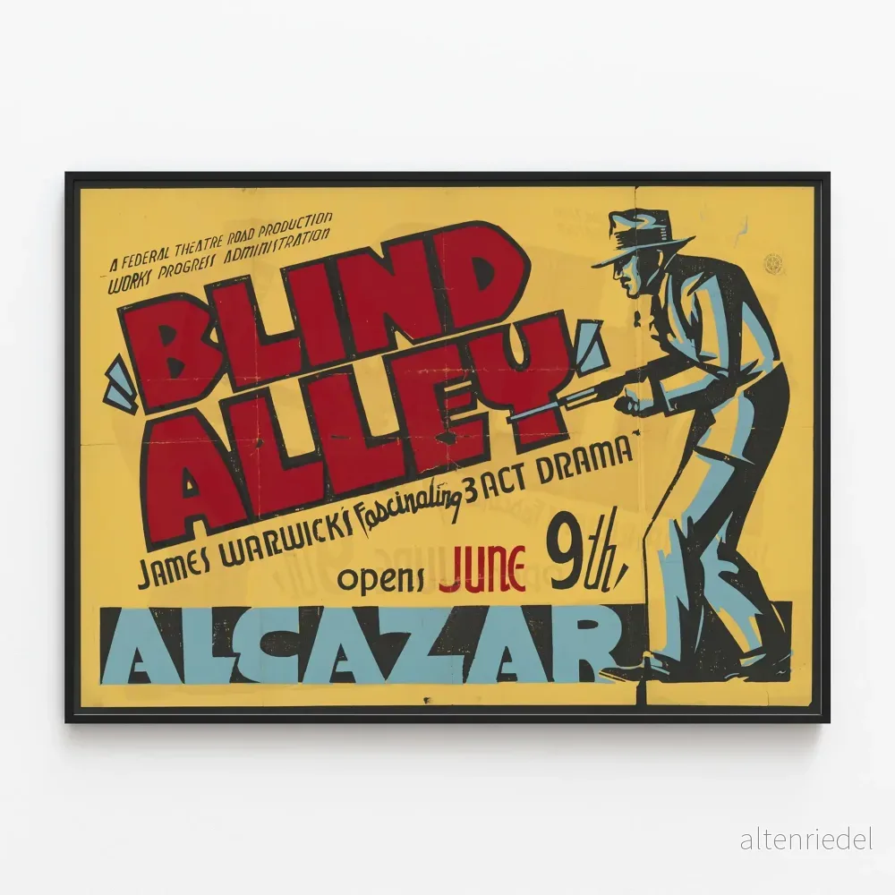 Vintageposter Blind Alley – Väggdekoration Teater Retro Vintageposter Blind Alley – Väggdekoration Teater Retro