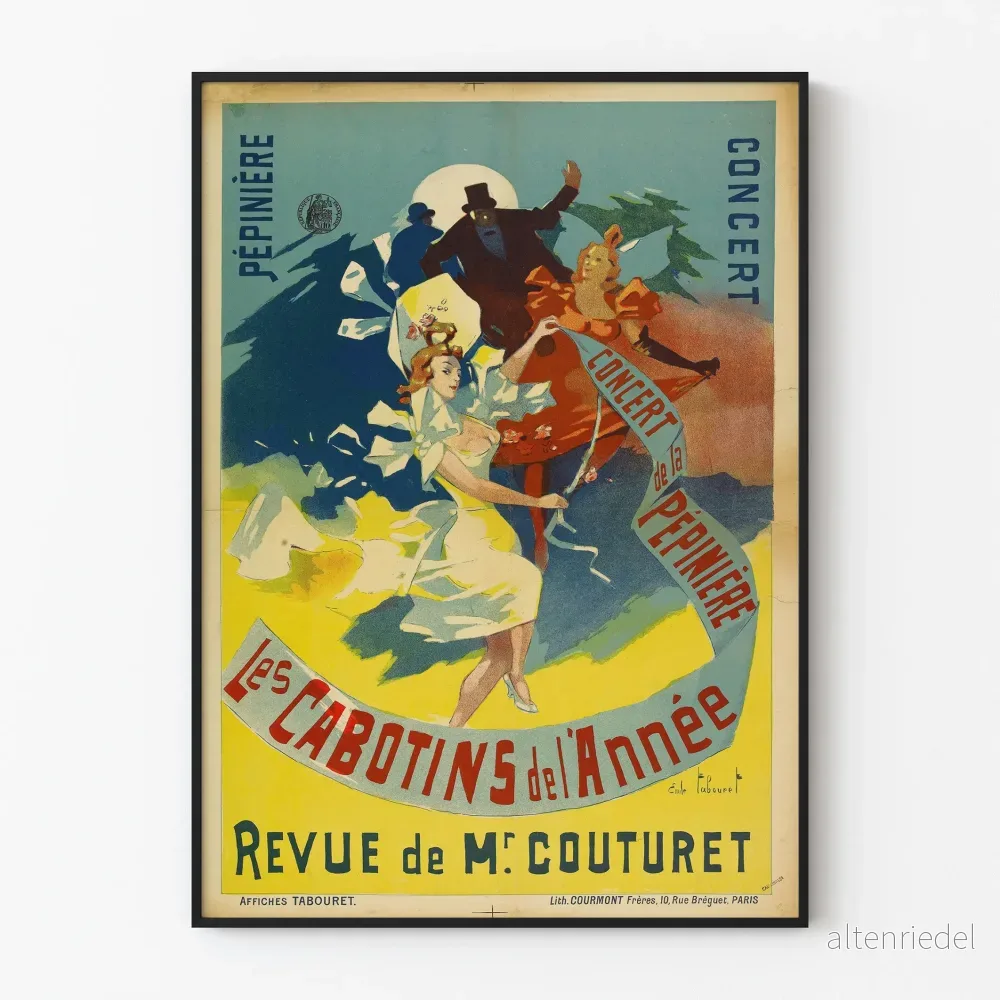 Vintageposter Les Cabotins de l’Année – Väggdekoration Konsert Pépinière Vintageposter Les Cabotins de l’Année – Väggdekoration Konsert Pépinière