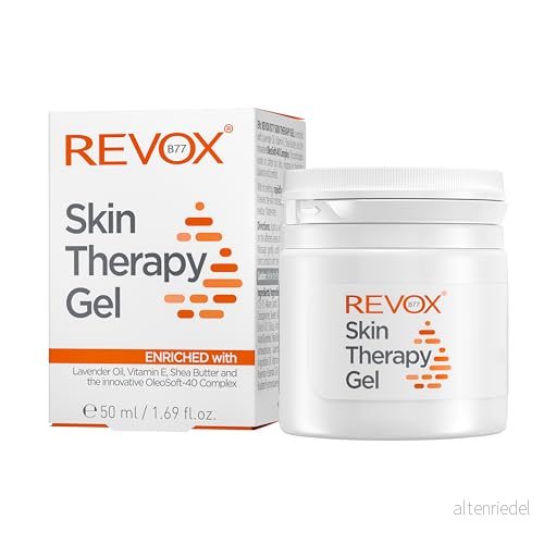 REVOX B77 Hudterapigel, 50 Ml, Fuktgivande Kroppsgelolja, Ger Näring Och Mjukgör Upp Huden, Sheasmör, Vitamin E Lavendelolja, Lindrar Torrhet Återställer Naturlig Balans 5060565102002