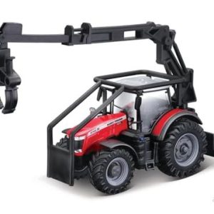 Bburago B18 31671 10 cm Massey Fergusson 8740S traktor med frontlastare och 3 loggar, blandade färger 4893993316717 Bburago B18 31671 10 cm Massey Fergusson 8740S traktor med frontlastare och 3 loggar, blandade färger 4893993316717