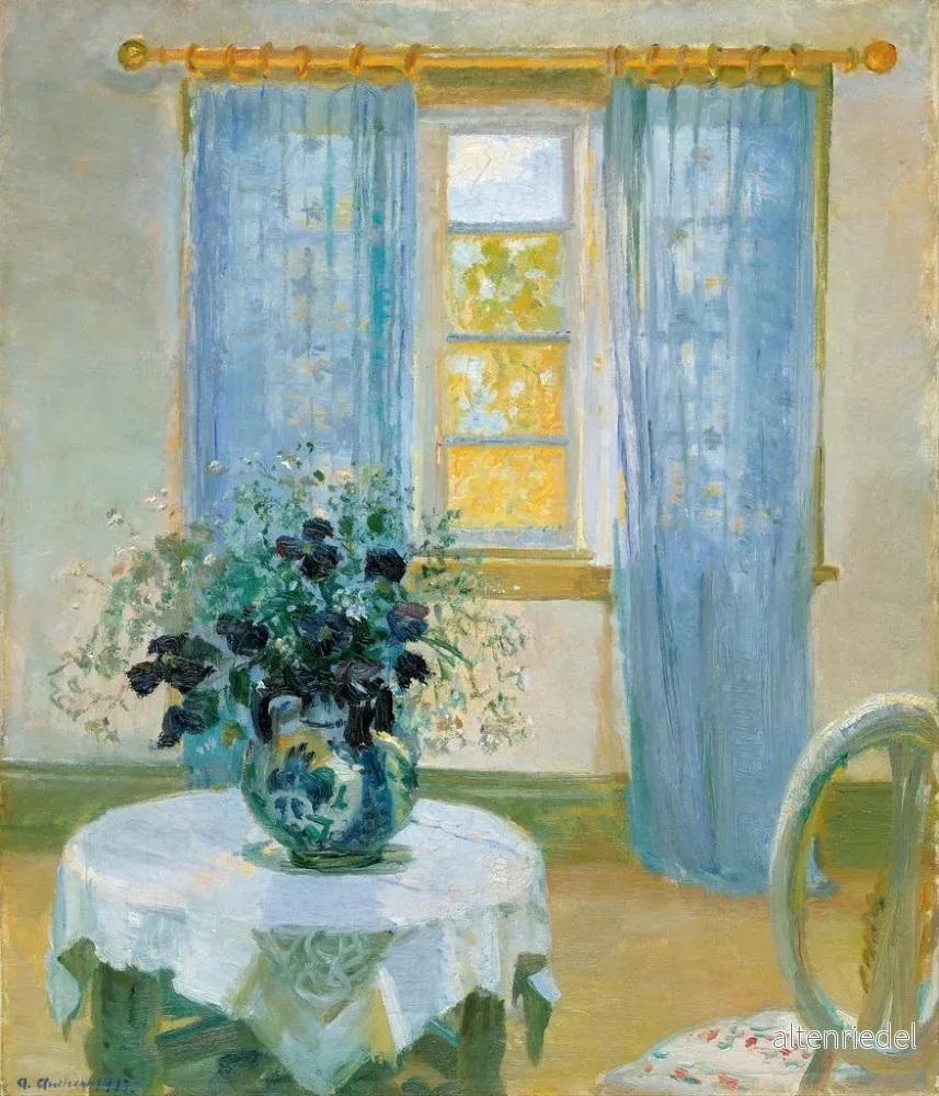 Målning inomhus med klematis - Anna Ancher | Konsttryck - Bild 2