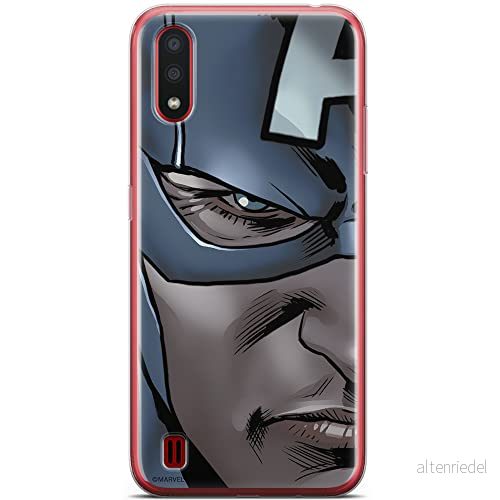 ERT GROUP mobiltelefonfodral för Samsung A01 originalt och officiellt licensierat Marvel mönster Captain America 020 optimalt anpassad till formen på mobiltelefonen, fodral tillverkad av TPU plast 5904805433108