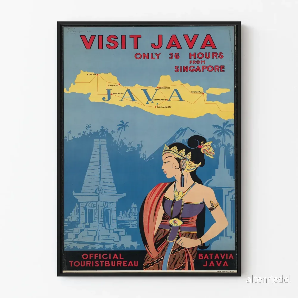Vintage Java 36 timmar av Singapore - Väggdekoration för resor