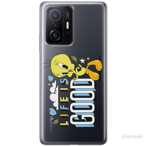 ERT GROUP mobiltelefonfodral för Xiaomi 11T 5G / PRO originalt och officiellt licensierat Looney Tunes mönster Tweety 016 anpassad till formen på mobiltelefonen, gedeeltelijk transparant 5905795099602