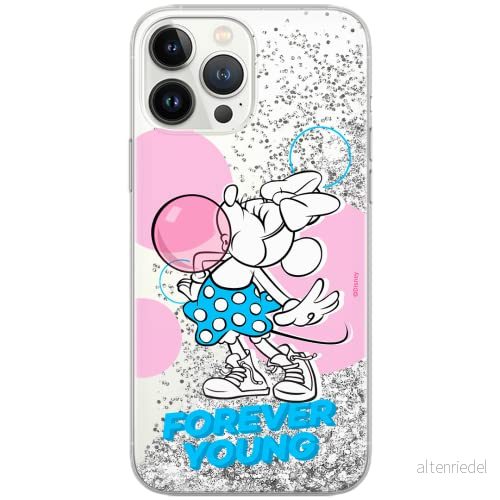 ERT GROUP mobiltelefonfodral för Apple Iphone 13 PRO originalt och officiellt licensierat Disney mönster Minnie 055 Vit optimalt anpassad till formen på mobiltelefonen, med glitter overflow effekt 5904805761720