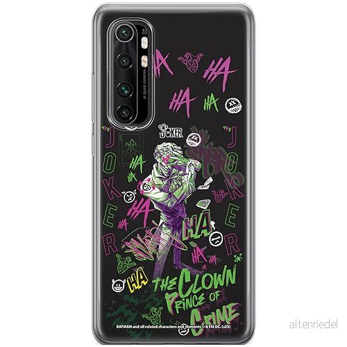 ERT GROUP mobiltelefonfodral för Xiaomi MI NOTE 10 Lite originalt och officiellt licensierat DC mönster Joker 027 optimalt anpassad till formen på mobiltelefonen, fodral tillverkad av TPU plast 5905795052584