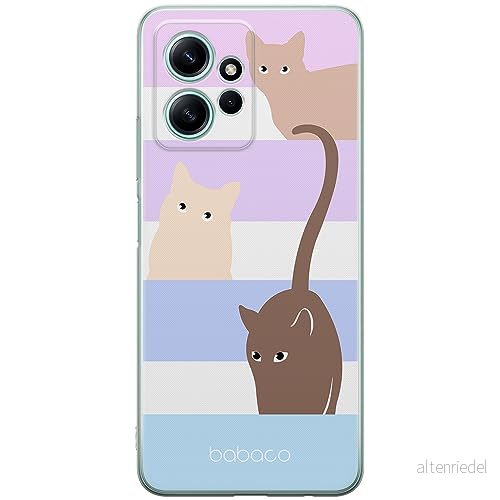 ERT GROUP mobiltelefonfodral för Xiaomi REDMI NOTE 12 4G originalt och officiellt licensierat Babaco mönster Cats 014 optimalt anpassad till formen på mobiltelefonen, fodral tillverkad av TPU plast 5905511946654