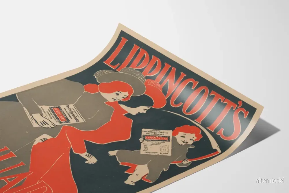 Vintageposter Lippincott's januari för väggdekoration - Bild 3